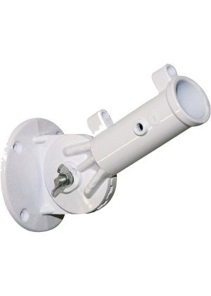 White Metal Flagpole Bracket | Flagpole Brackets | Pole Brackets