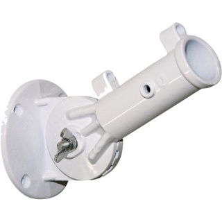 White Metal Flagpole Bracket | Flagpole Brackets | Pole Brackets