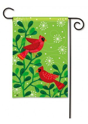 Cardinal Party Garden Flag | Christmas, Winter, Bird, Garden, Flag