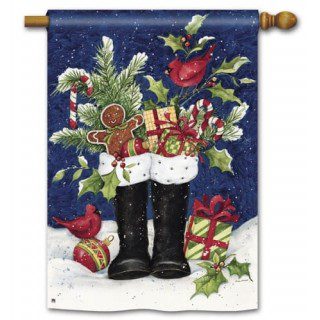 Santa Boots House Flag | Christmas, Cool, Outdoor, House, Flags