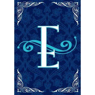 Blue Teal Monogram-E Flag | Personalized, Clearance, Cool, Flags