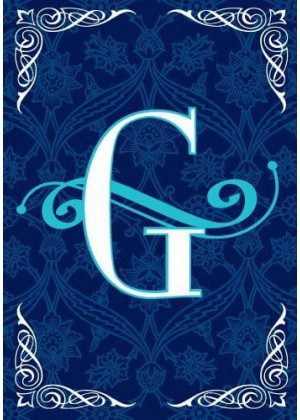 Blue Teal Monogram-G Flag | Personalized, Clearance, Cool, Flags