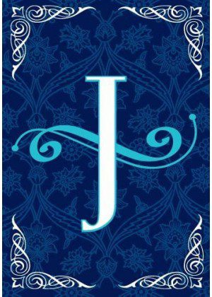 Blue Teal Monogram-J Flag | Personalized, Clearance, Cool, Flags