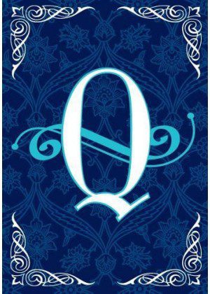 Blue Teal Monogram-Q Flag | Personalized, Clearance, Cool, Flags