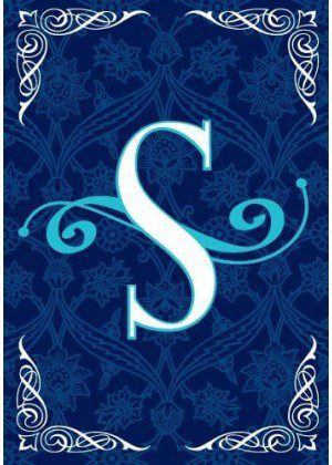 Blue Teal Monogram-S Flag | Personalized, Clearance, Cool, Flags
