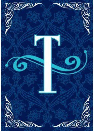 Blue Teal Monogram-T Flag | Personalized, Clearance, Cool, Flags