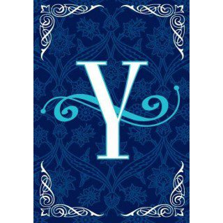 Blue Teal Monogram-Y Flag | Personalized, Clearance, Cool, Flags