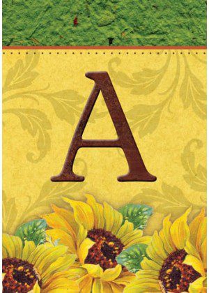 Sunflower Monogram-A Flag | Fall, Personalized, Clearance, Flags