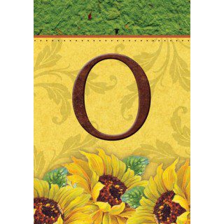 Sunflower Monogram-O Flag | Fall, Personalized, Clearance, Flags