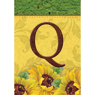 Sunflower Monogram-Q Flag | Fall, Personalized, Clearance, Flags