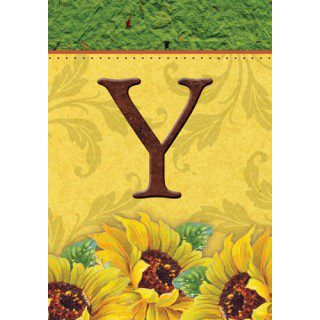 Sunflower Monogram-Y Flag | Fall, Personalized, Clearance, Flags