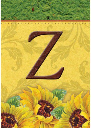 Sunflower Monogram-Z Flag | Fall, Personalized, Clearance, Flags