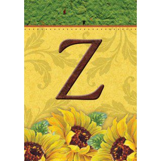 Sunflower Monogram-Z Flag | Fall, Personalized, Clearance, Flags