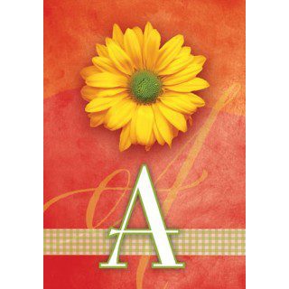 Yellow Daisy Monogram-A Flag | Personalized, Clearance, Flags