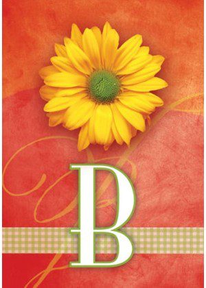Yellow Daisy Monogram-B Flag | Personalized, Clearance, Flags