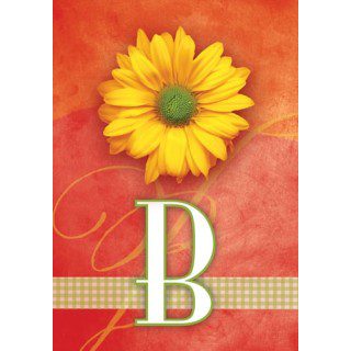 Yellow Daisy Monogram-B Flag | Personalized, Clearance, Flags