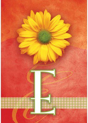 Yellow Daisy Monogram-E Flag | Personalized, Clearance, Flags