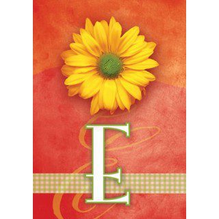 Yellow Daisy Monogram-E Flag | Personalized, Clearance, Flags