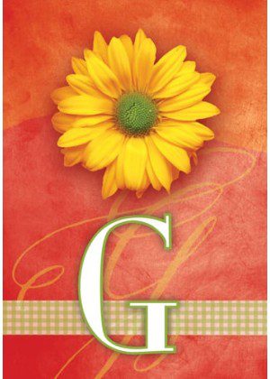 Yellow Daisy Monogram-G Flag | Personalized, Clearance, Flags