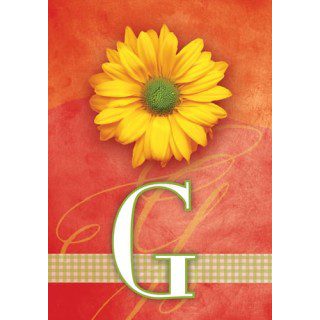 Yellow Daisy Monogram-G Flag | Personalized, Clearance, Flags