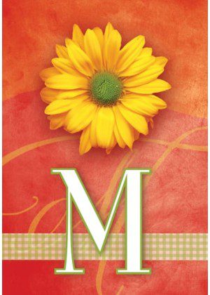 Yellow Daisy Monogram-M Flag | Personalized, Discount, Flags