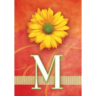 Yellow Daisy Monogram-M Flag | Personalized, Discount, Flags