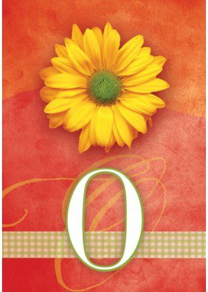 Yellow Daisy Monogram-O Flag | Personalized, Clearance, Flags