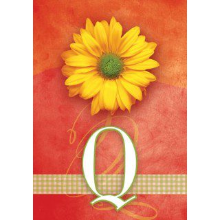 Yellow Daisy Monogram-Q Flag | Personalized, Clearance, Flags