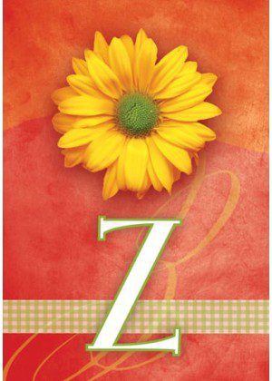 Yellow Daisy Monogram-Z Flag | Personalized, Clearance, Flags