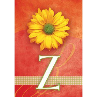 Yellow Daisy Monogram-Z Flag | Personalized, Clearance, Flags