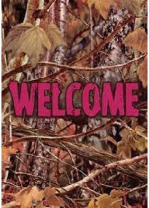 Pink Camo Welcome Flag | Welcome, Fall, Decorative, Lawn, Flags