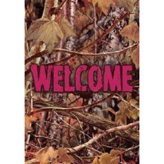 Pink Camo Welcome Flag | Welcome, Fall, Decorative, Lawn, Flags