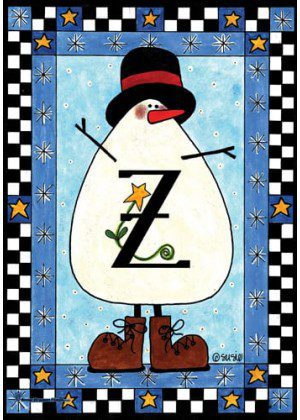 Snowman Monogram-Z Flag | Personalized, Clearance, Flags