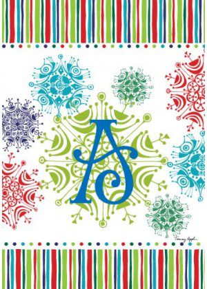 Snowflake Monogram-A Flag | Personalized, Clearance, Cool, Flag