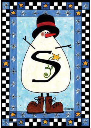 Snowman Monogram-S Flag | Personalized, Clearance, Flags
