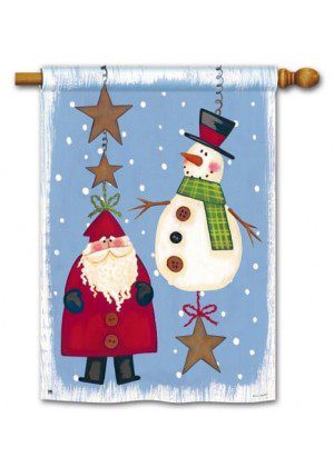 Folky Friends House Flag | Christmas, Outdoor, Cool, House, Flags