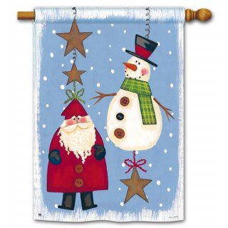 Folky Friends House Flag | Christmas, Outdoor, Cool, House, Flags