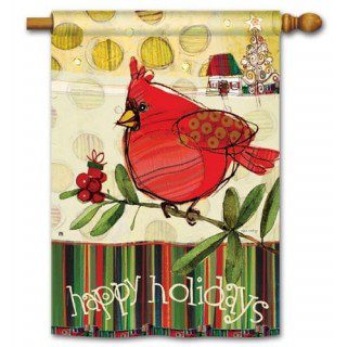 Happy Holidays Cardinal House Flag | Christmas, House, Flags