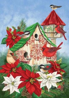 Christmas Birdhouse Flag | Christmas, Winter, Decorative, Flags