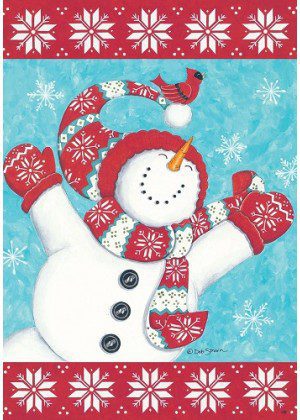 Joyful Snowman Flag | Christmas, Winter, Snowman, Lawn, Flags