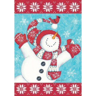 Joyful Snowman Flag | Christmas, Winter, Snowman, Lawn, Flags