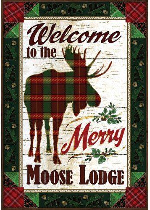 Merry Moose Flag | Christmas, Welcome, Decorative, Lawn, Flags