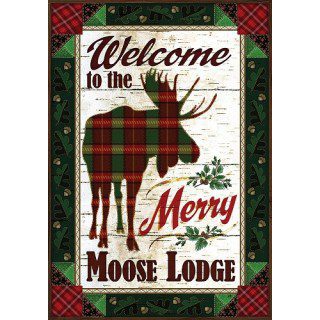 Merry Moose Flag | Christmas, Welcome, Decorative, Lawn, Flags