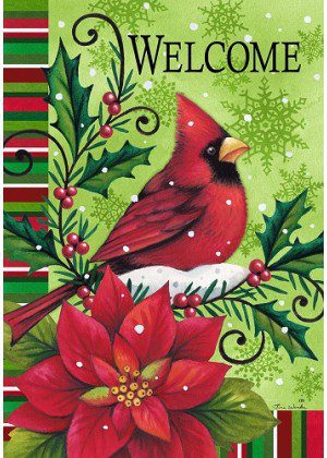 Welcome Cardinal Flag | Winter, Welcome, Bird, Decorative, Flags