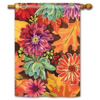 Autumn Jazz House Flag | Fall, Floral Outdoor, Yard, House, Flags