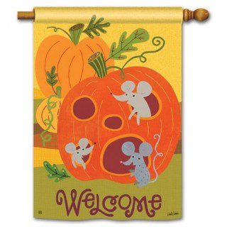 Pumpkin Critters House Flag | Fall, Welcome, Outdoor, House, Flag