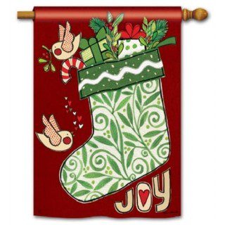 Joy Stocking House Flag | Christmas, Cool, Outdoor, House, Flags