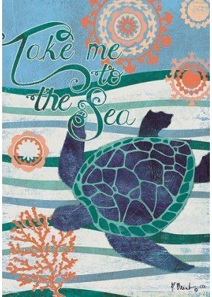 Take Me to the Sea Flag | Beach, Summer, Nautical, Lawn, Flags