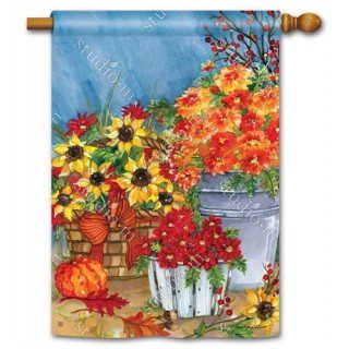 Mums the Word House Flag | Fall, Floral, Outdoor, House, Flags