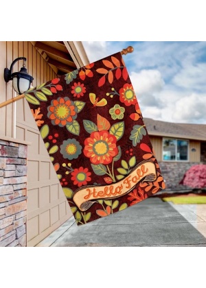 Hello Fall House Flag | Fall Flags | House Flags | Yard Flags